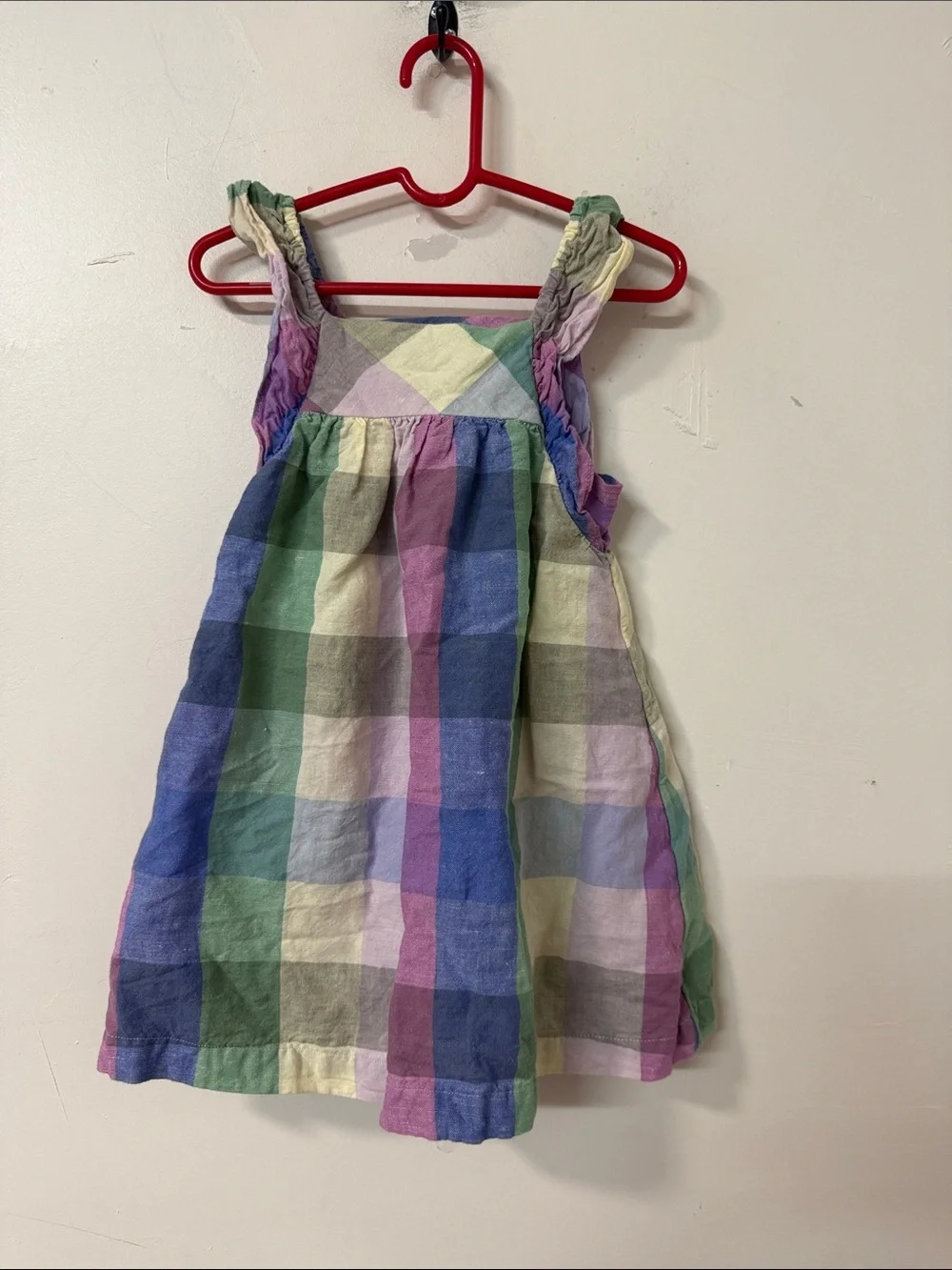 GAP Multicolor Plaid Sundress - Green, Blue, Purple, Yellow